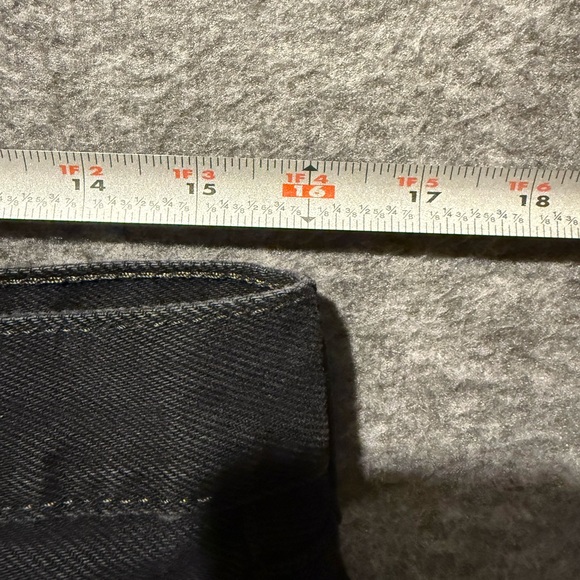 Levis 505 black jeans men’s measure 32x30 (tag 33x34) Straight Fit cotton denim - Picture 8 of 11